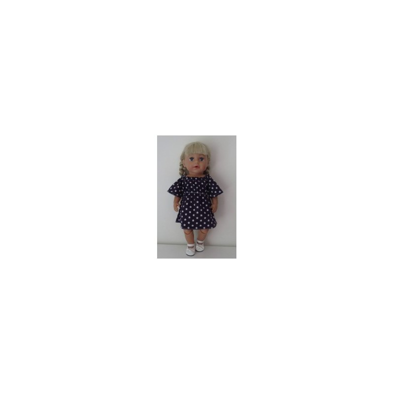 bootjurk paars sterren baby born 43cm
