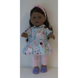 capuchonjurk setje blauw vogels baby born 43cm