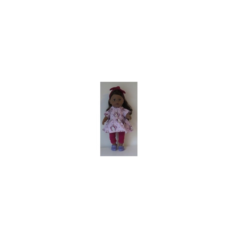 capuchonjurk setje roze konijnen  hartjes baby born 43cm