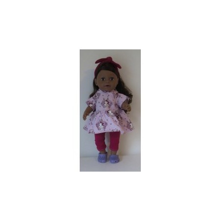capuchonjurk setje roze konijnen  hartjes baby born 43cm