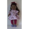 capuchonjurk setje roze konijnen  hartjes baby born 43cm