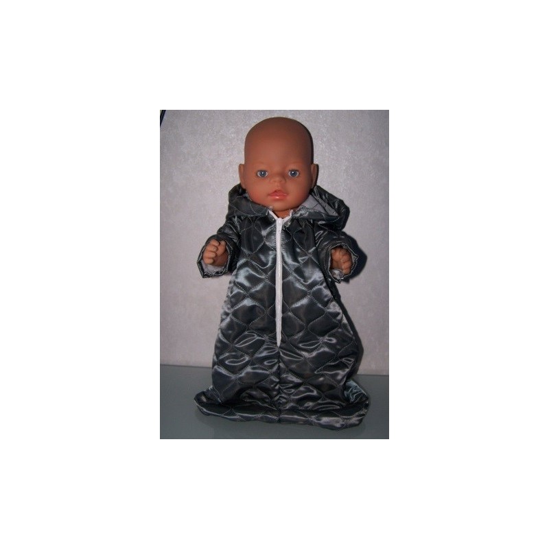 gewatteerde reiszak  grijs baby born 43cm