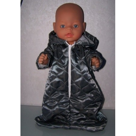 gewatteerde reiszak  grijs baby born 43cm
