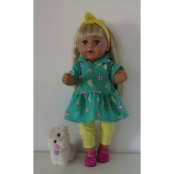 capuchonjurk setje  baby born 43cm