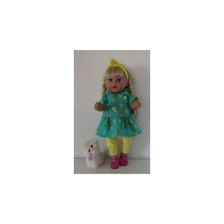 capuchonjurk setje  baby born 43cm