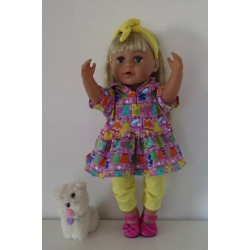 capuchonjurk setje roze baby born 43cm