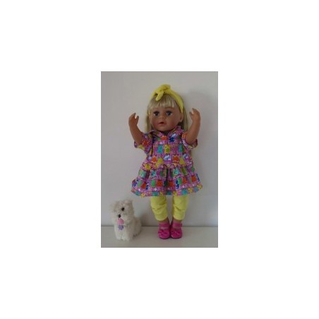 capuchonjurk setje roze baby born 43cm