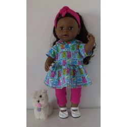 capuchonjurk setje blauw baby born 43cm