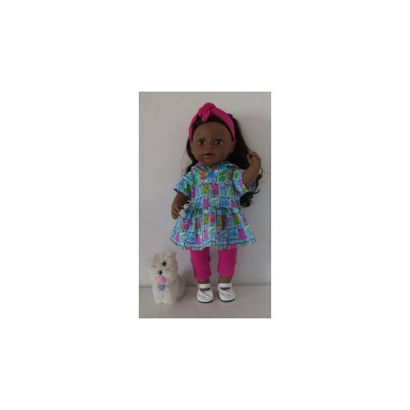 capuchonjurk setje blauw baby born 43cm