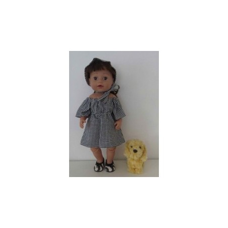 bootjurk zwart geruit baby born 43cm