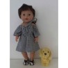 bootjurk zwart geruit baby born 43cm