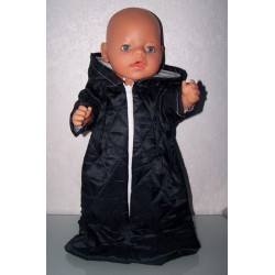 gewatteerde reiszak donker blauw  baby born 43cm