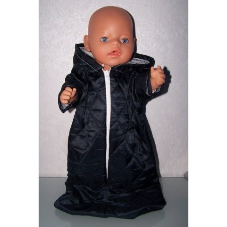 gewatteerde reiszak donker blauw  baby born 43cm