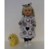 hoodiejurk set grijs kat  baby born 43cm