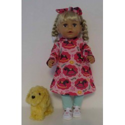 hoodiejurk set hobblepaard baby born 43cm