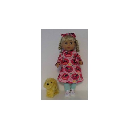 hoodiejurk set hobblepaard baby born 43cm