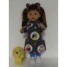 hoodiejurk set blauw uilen  baby born 43cm