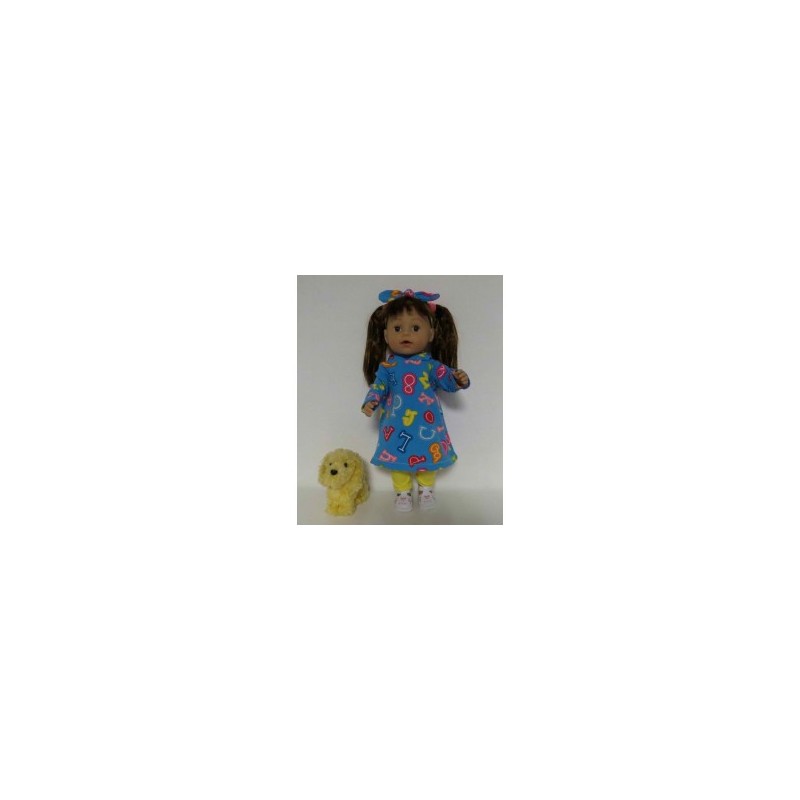 hoodiejurk set blauw cijfers baby born 43cm