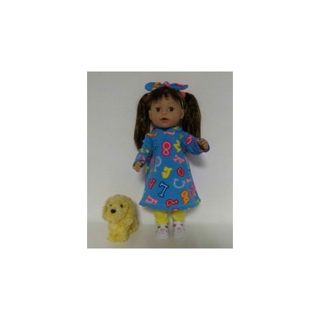 hoodiejurk set blauw cijfers baby born 43cm
