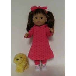hoodiejurk set hard roze sterren  baby born 43cm