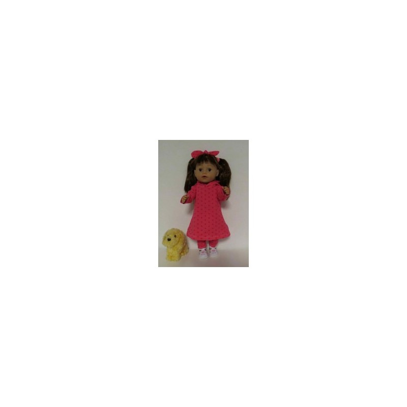 hoodiejurk set hard roze sterren  baby born 43cm