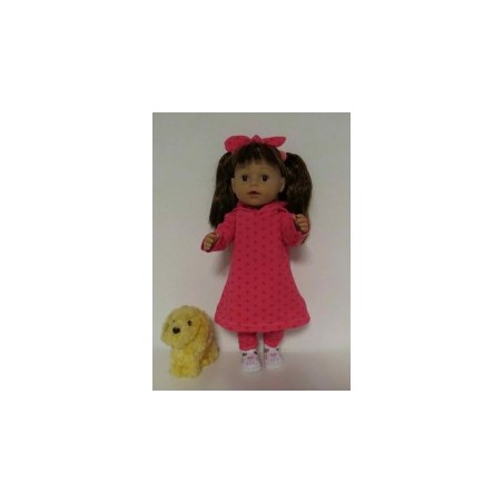 hoodiejurk set hard roze sterren  baby born 43cm