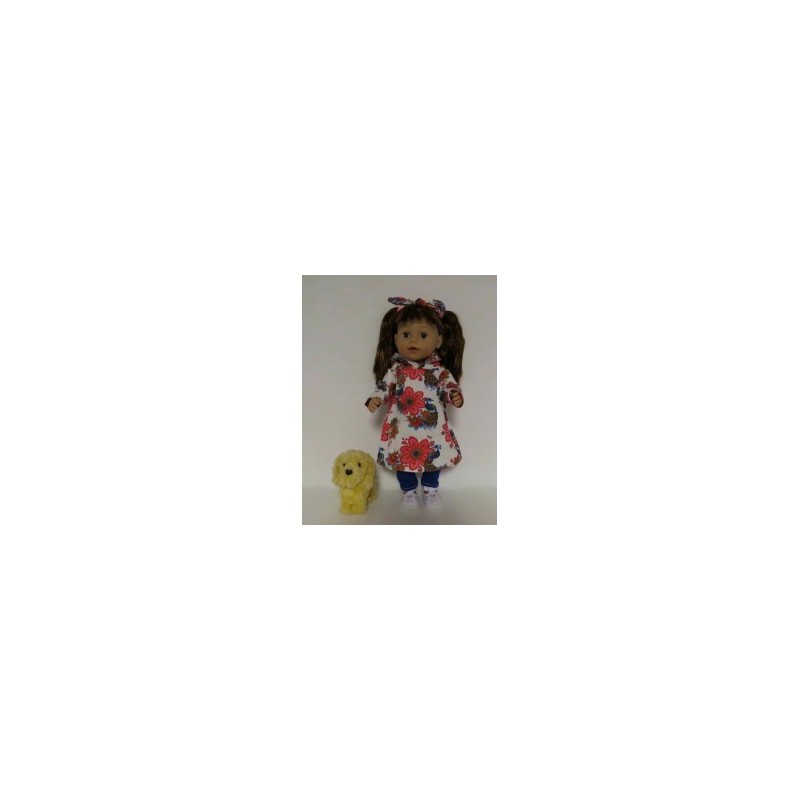 hoodiejurk set paauwen baby born 43cm