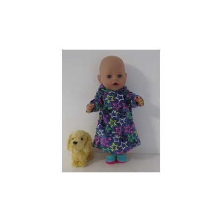 hoodiejurk blauw sterren baby born 43cm