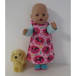 hoodiejurk hobbelpaard baby born 43cm