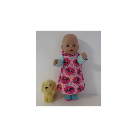 hoodiejurk hobbelpaard baby born 43cm