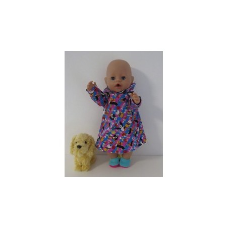 hoodiejurk panda baby born 43cm