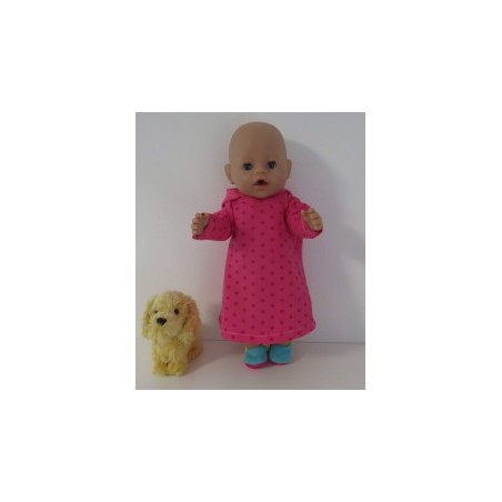 hoodiejurk roze sterren baby born 43cm