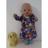 hoodiejurk donler blauw leeuwen baby born 43cm