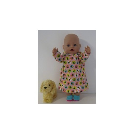 hoodiejurk roze annanas baby born 43cm