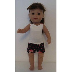 zomerpyjama zwart aap baby born 43cm