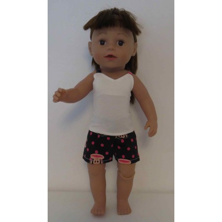 zomerpyjama zwart aap baby born 43cm