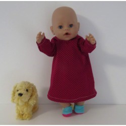 hoodiejurk stippen baby born 43cm