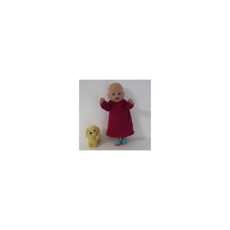 hoodiejurk stippen baby born 43cm