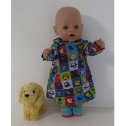 hoodiejurk uilen baby born 43cm