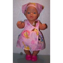 strandjurk disney prinsessen roze baby born 43cm