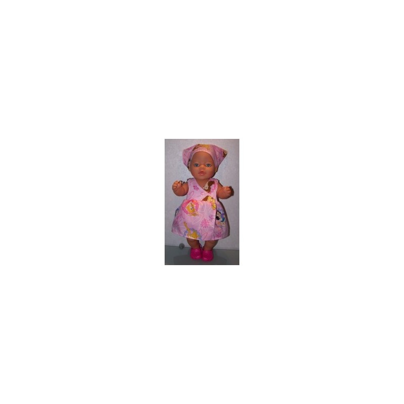 strandjurk disney prinsessen roze baby born 43cm