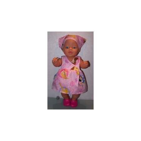 strandjurk disney prinsessen roze baby born 43cm