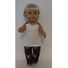 pyjama zwart apen baby born 43cm