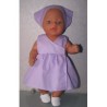 strandjurk lila met stippen baby born 43cm