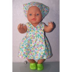 strandjurk gebloemd baby born 43cm