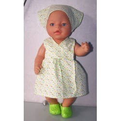 strandjurk groen gebloemd baby born 43cm