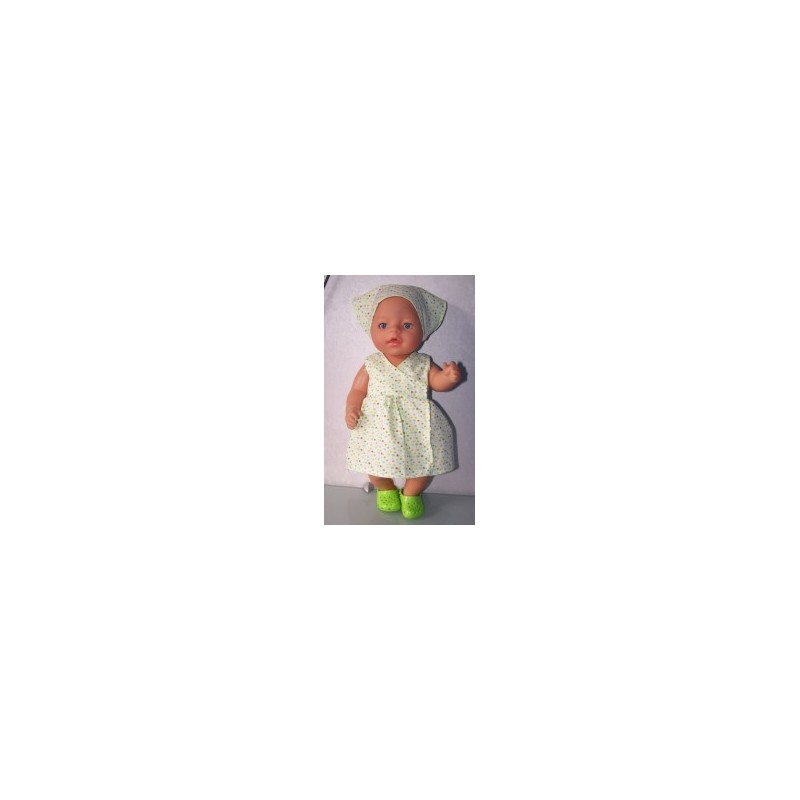 strandjurk groen gebloemd baby born 43cm