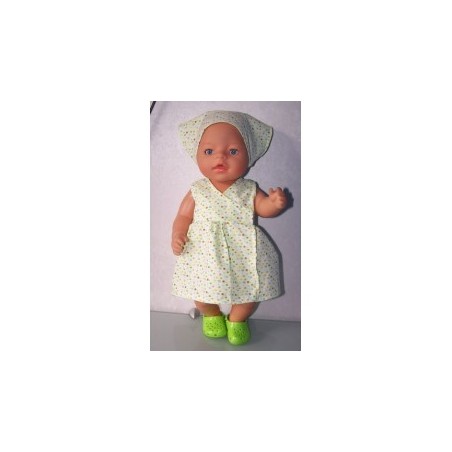 strandjurk groen gebloemd baby born 43cm