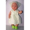 strandjurk groen gebloemd baby born 43cm