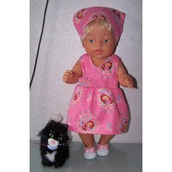 strandjurk strawberry shortcake tea roze baby born 43cm